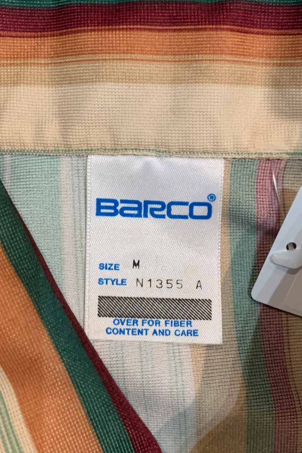 MADE IN MEXICO 90S/S STRIPE POLY SHIRT / MULTI [SIZE: M USED]