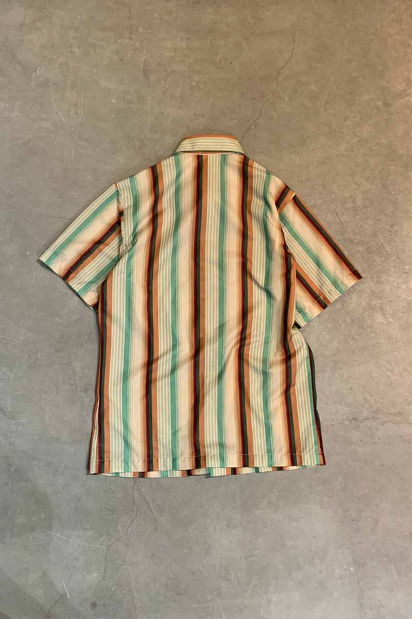 MADE IN MEXICO 90S/S STRIPE POLY SHIRT / MULTI [SIZE: M USED]