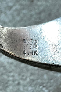 925 SILVER RING W/14K GOLD /SILVER [SIZE: 15.5号相当 USED]