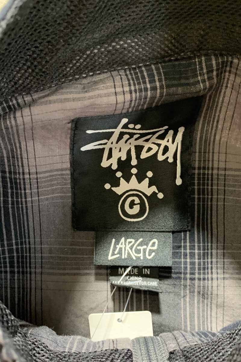 Y2K EARLY 00'S CLASSIC GEAR ZIP UP CHECK JACKET / GRAY [SIZE: L DEADSTOCK/NOS ]