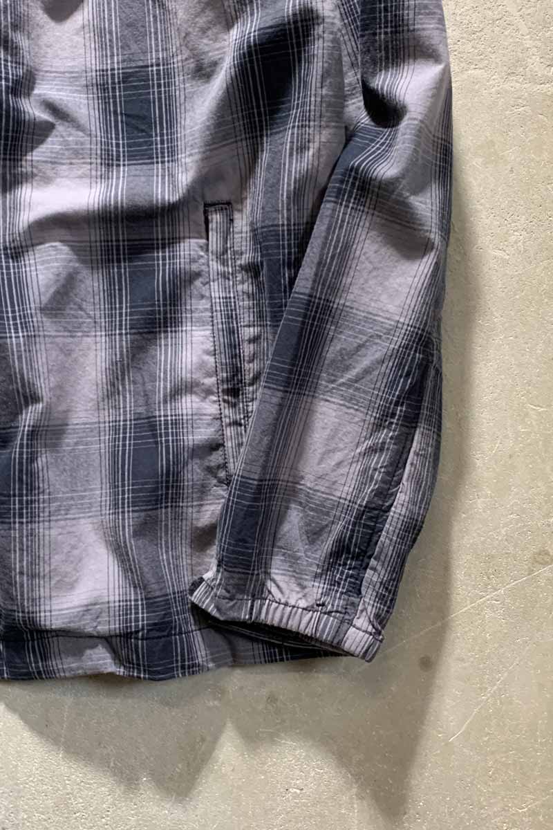 Y2K EARLY 00'S CLASSIC GEAR ZIP UP CHECK JACKET / GRAY [SIZE: L DEADSTOCK/NOS ]