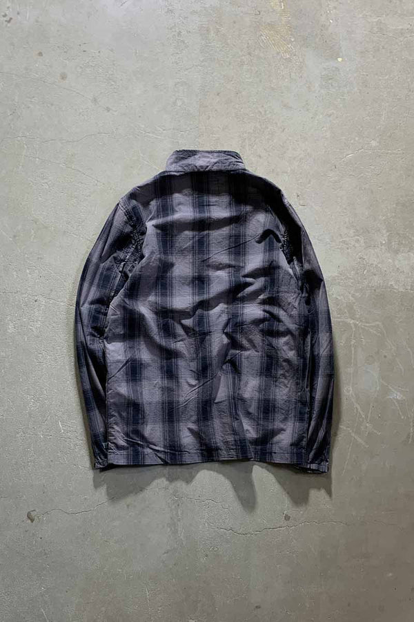 Y2K EARLY 00'S CLASSIC GEAR ZIP UP CHECK JACKET / GRAY [SIZE: L DEADSTOCK/NOS ]