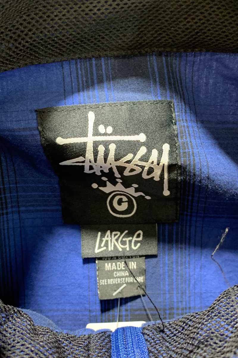 Y2K EARLY 00'S CLASSIC GEAR ZIP UP CHECK JACKET / BLUE [SIZE: L DEADSTOCK/NOS]