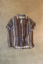 画像をギャラリービューアに読み込む, 70&#39;S S/S STRIPE PAJAMA SHIRT / MULTI [SIZE: L USED]
