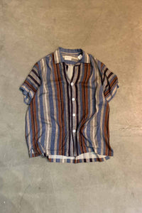 70'S S/S STRIPE PAJAMA SHIRT / MULTI [SIZE: L USED]