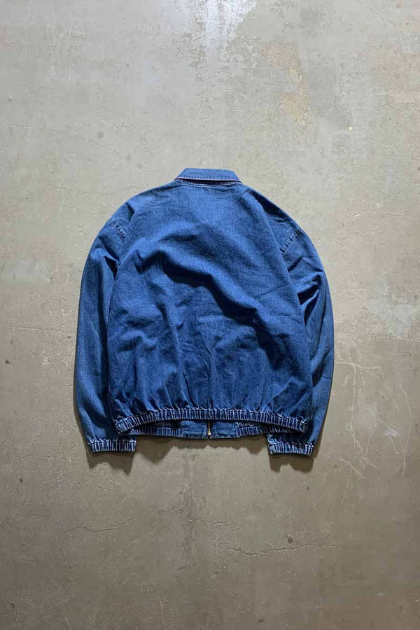 MADE IN USA 80'S ZIP UP DENIM JACKET / BLUE [SIZE: XL USED]