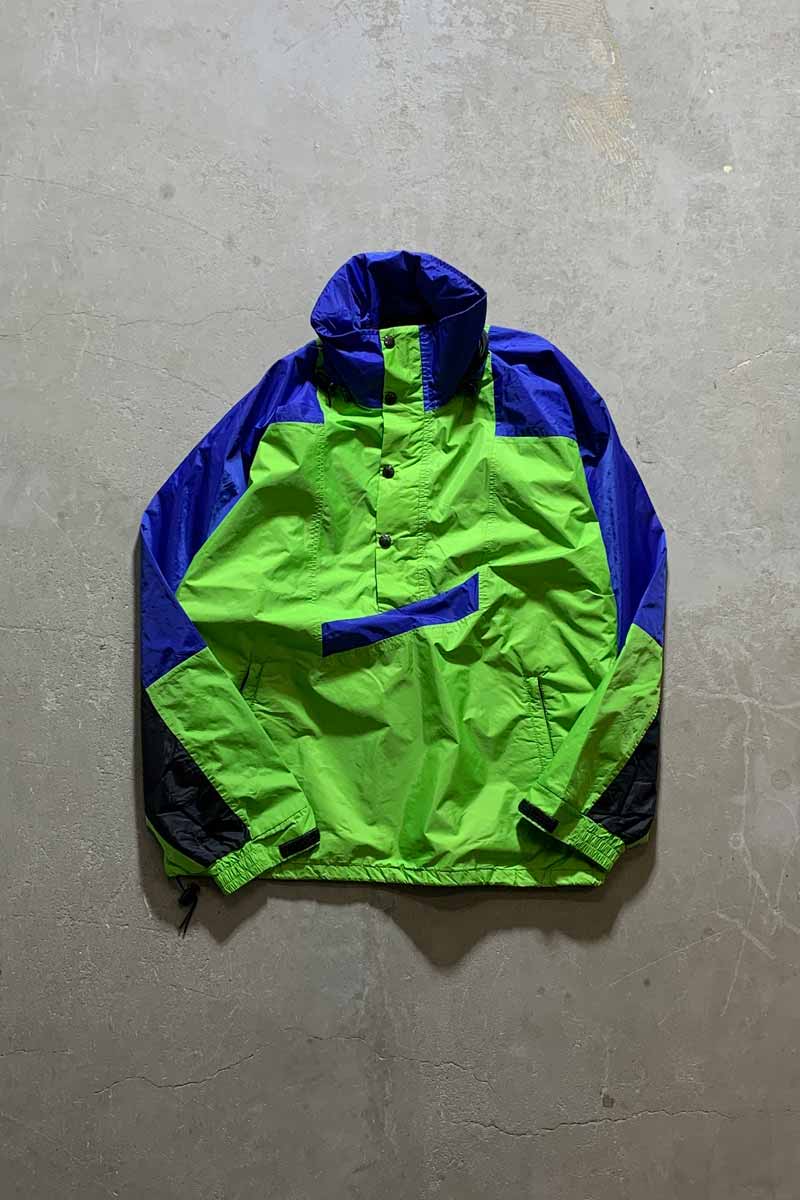 MADE IN USA 90'S GORE-TEX HALF ZIP PULLOVER MOUNTAIN PARKA / GREEN US-market product [SIZE: M USED]
