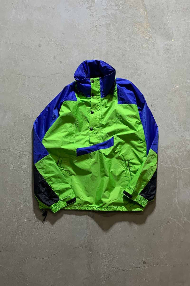 MADE IN USA 90'S GORE-TEX HALF ZIP PULLOVER MOUNTAIN PARKA / GREEN [SIZE: M USED]
