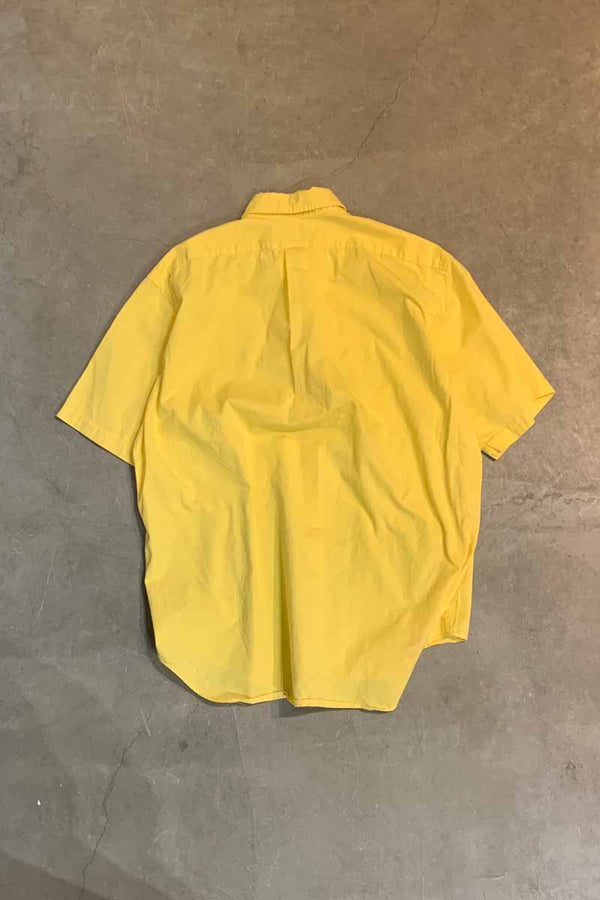 90's S/S B.D. COTTON TWILL BLAKE SHIRT / YELLOW [SIZE: L USED]