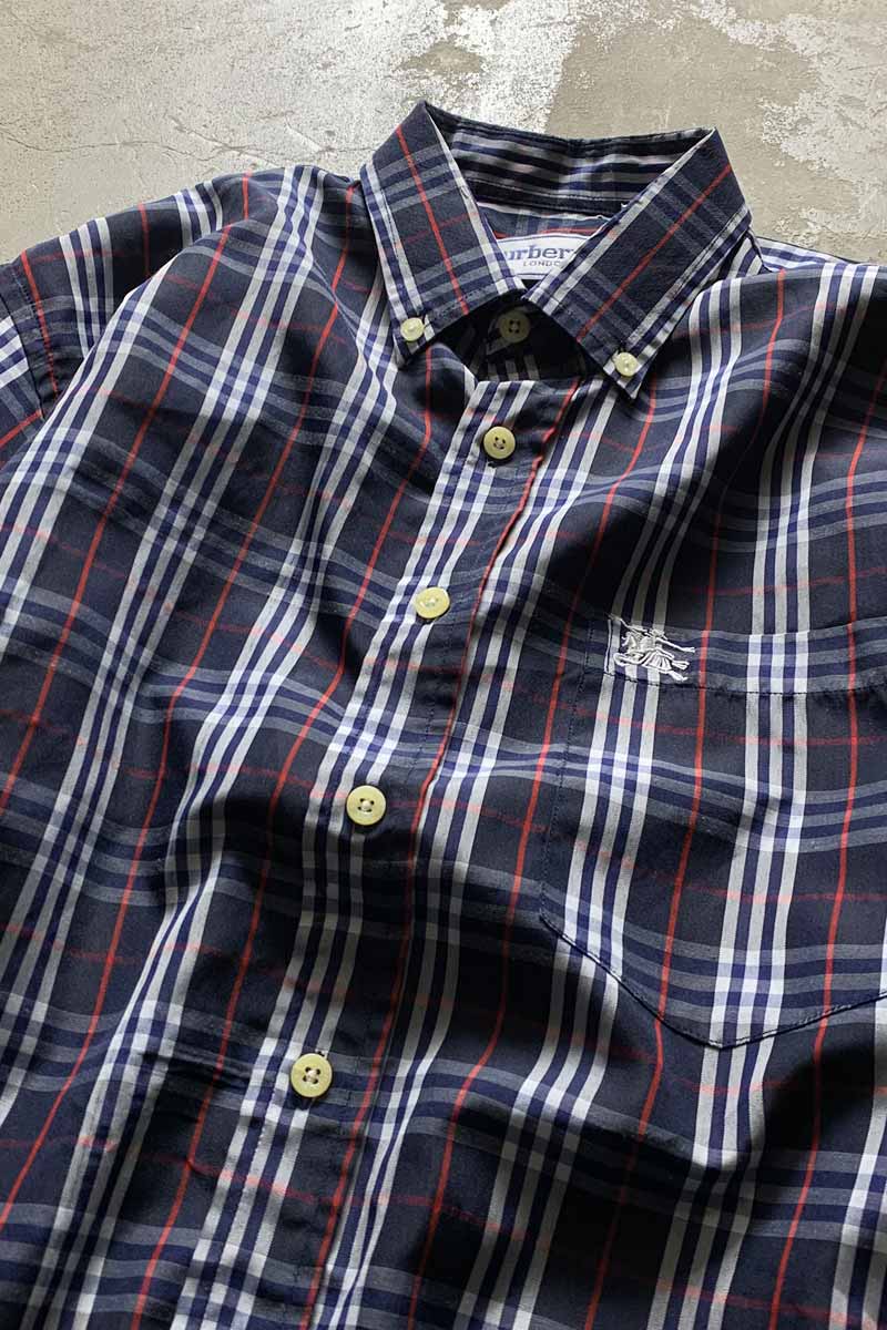 90'S L/S B.D CHECK SHIRT / MULTI [SIZE: M USED]
