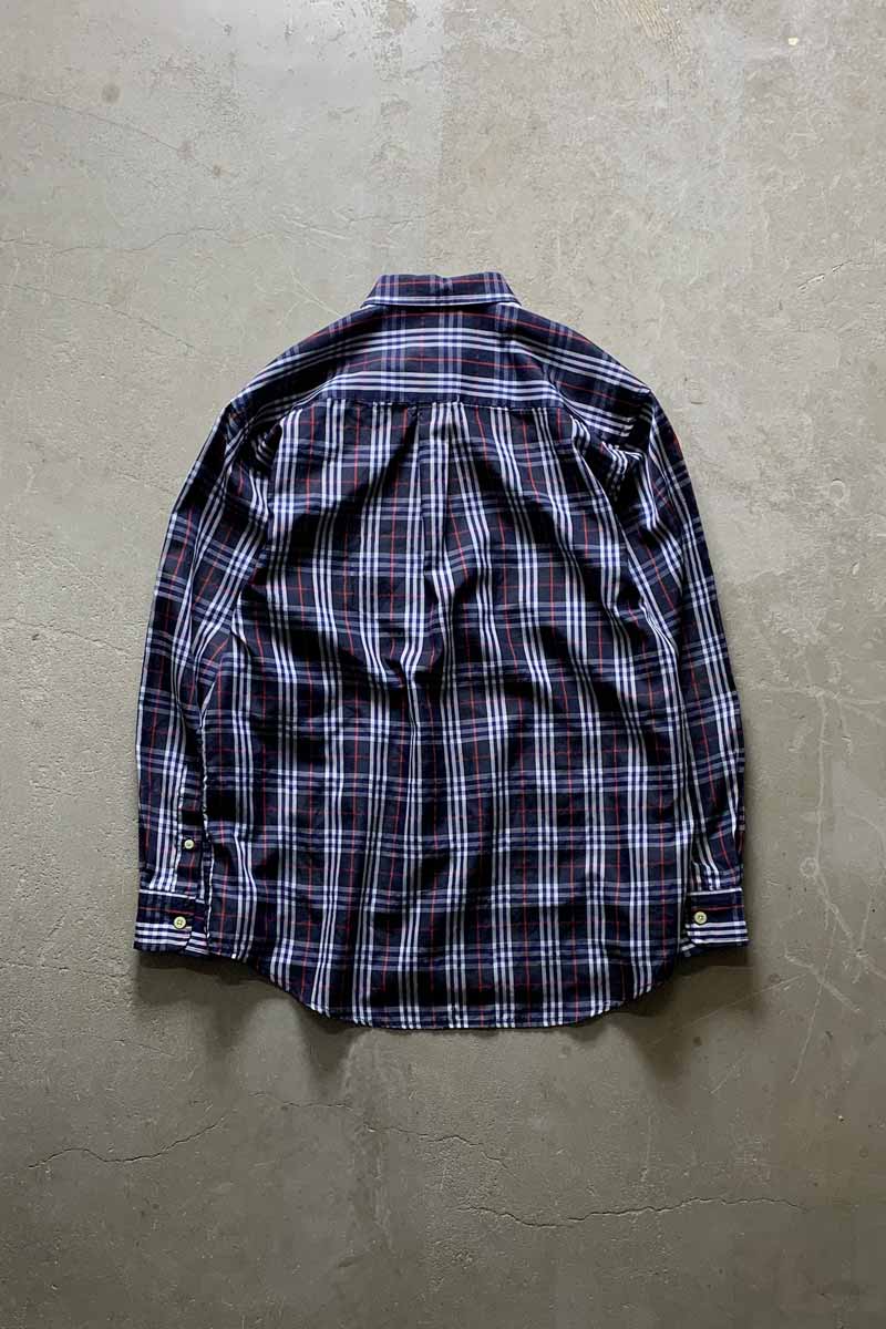 90'S L/S B.D CHECK SHIRT / MULTI [SIZE: M USED]