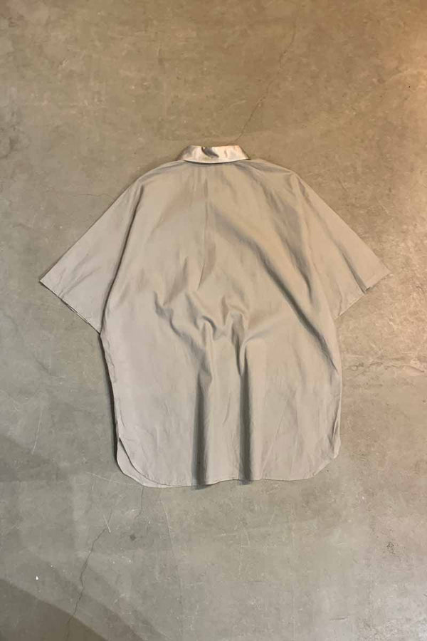 90s S/S LUSTER COLLAR SHIRT / BEIGE [SIZE: XL USED]