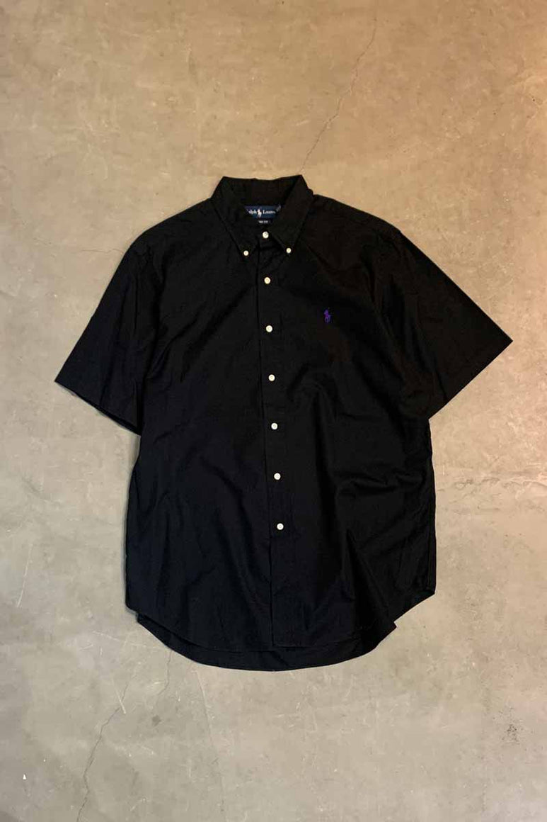 90'S S/S CLASSIC FIT B.D SHIRT / BLACK [SIZE: L USED]