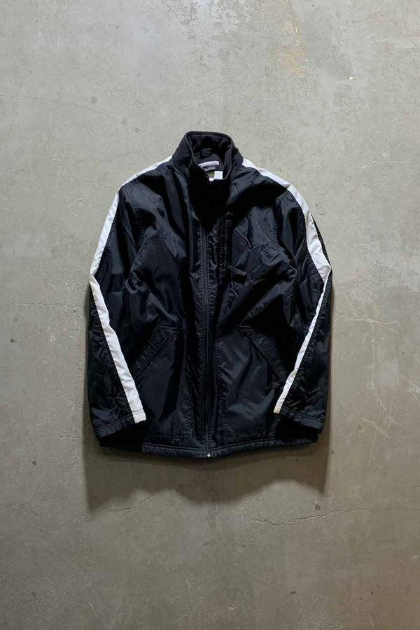 Y2K EARLY 00'S ZIP UP NYLON JACKET W/FLEECE LINER / BLACK [SIZE: M USED]