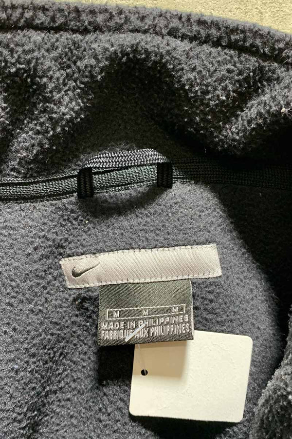 Y2K EARLY 00'S ZIP UP NYLON JACKET W/FLEECE LINER / BLACK [SIZE: M USED]