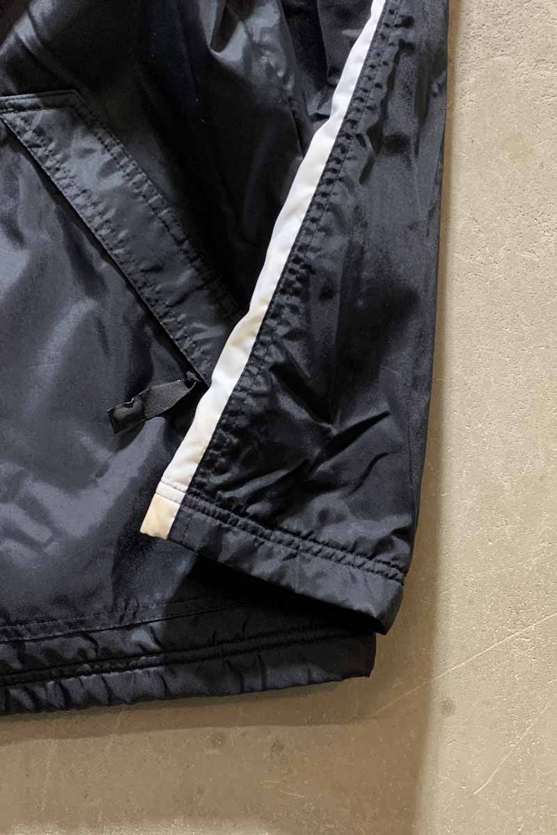 Y2K EARLY 00'S ZIP UP NYLON JACKET W/FLEECE LINER / BLACK [SIZE: M USED]