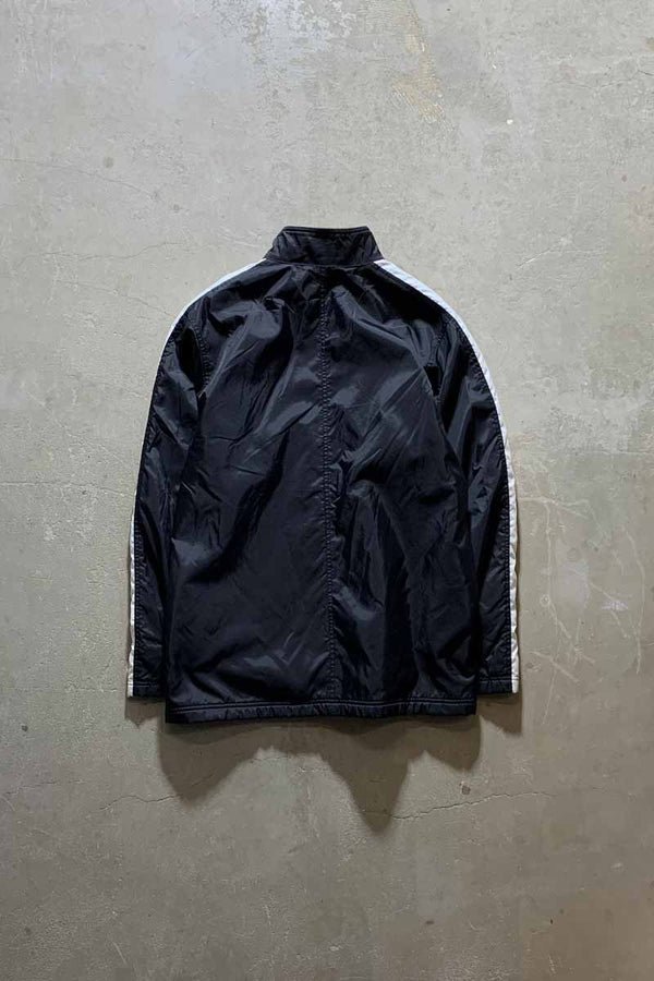 Y2K EARLY 00'S ZIP UP NYLON JACKET W/FLEECE LINER / BLACK [SIZE: M USED]