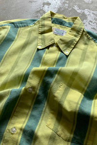 70'S S/S B.D STRIPE SHIRT / YELLOW [SIZE: M USED]