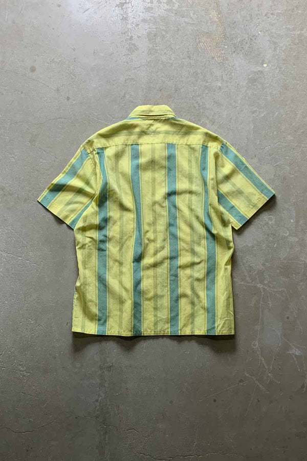 70'S S/S B.D STRIPE SHIRT / YELLOW [SIZE: M USED]