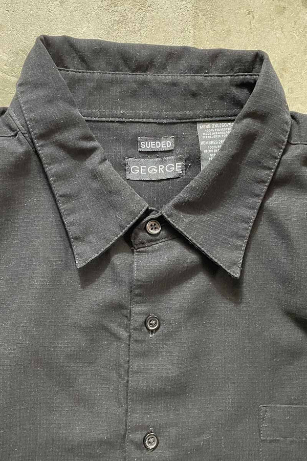 S/S VIGAN SUEDE SHIRT / BLACK [SIZE:2XL USED]