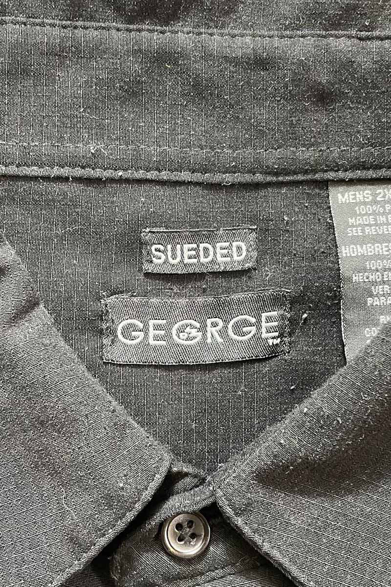 S/S VIGAN SUEDE SHIRT / BLACK [SIZE:2XL USED]