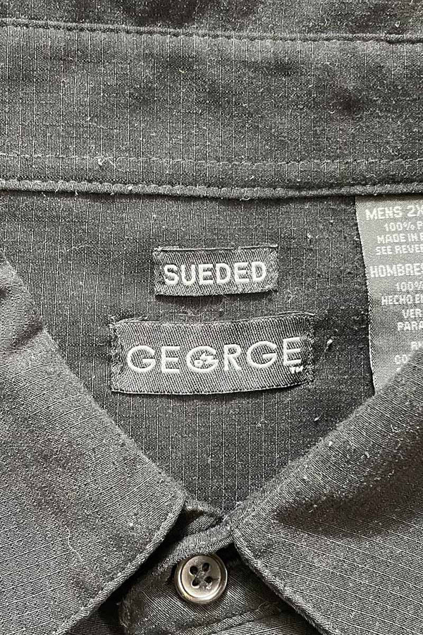 S/S VIGAN SUEDE SHIRT / BLACK [SIZE:2XL USED]