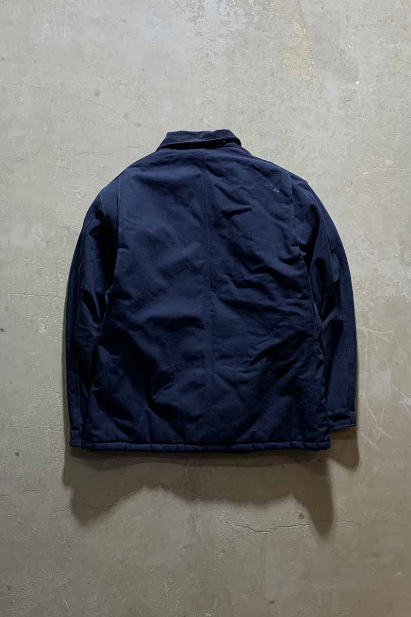 MADE IN MEXICO 90-00'S DUCK TRADITIONAL COAT WITH QUILTED LINER / NAVY [SIZE: L USED]