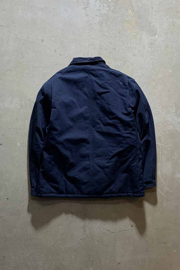 MADE IN MEXICO 90-00'S DUCK TRADITIONAL COAT WITH QUILTED LINER / NAVY [SIZE: L USED]