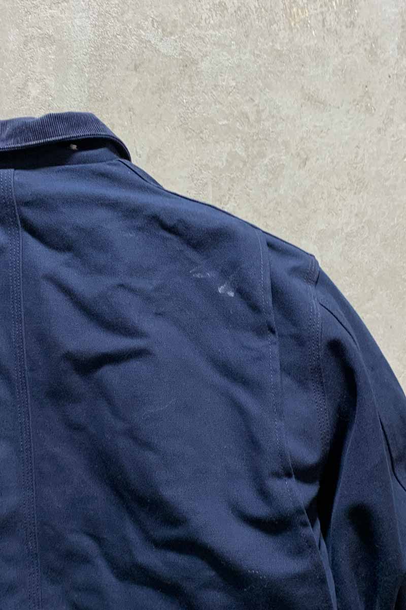 MADE IN MEXICO 90-00'S DUCK TRADITIONAL COAT WITH QUILTED LINER / NAVY [SIZE: L USED]