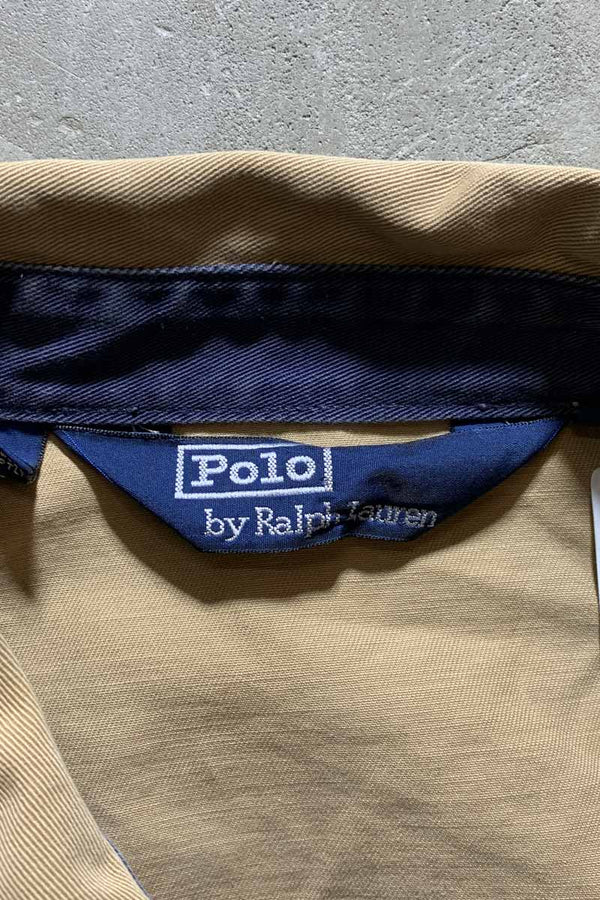 80s-90s COTTON ZIP UP JACKET / BEIGE [SIZE: 2XL USED]