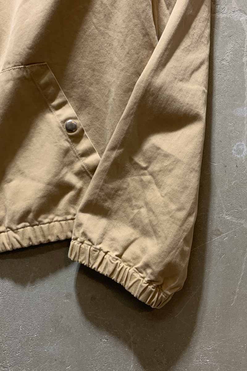 80s-90s COTTON ZIP UP JACKET / BEIGE [SIZE: 2XL USED]