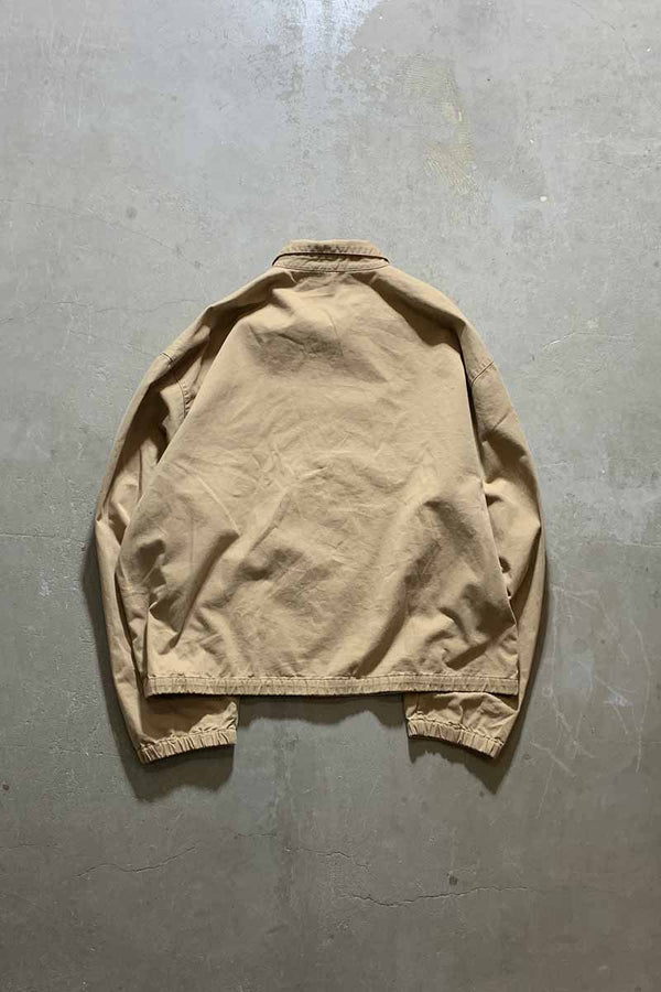 80s-90s COTTON ZIP UP JACKET / BEIGE [SIZE: 2XL USED]