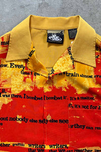 Y2K EARLY 00'S S/S SHIRT / YELLOW [SIZE: L USED]