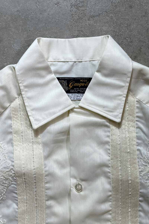 80'S S/S CUBA SHIRT / WHITE [SIZE: M USED]