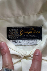 80'S S/S CUBA SHIRT / WHITE [SIZE: M USED]