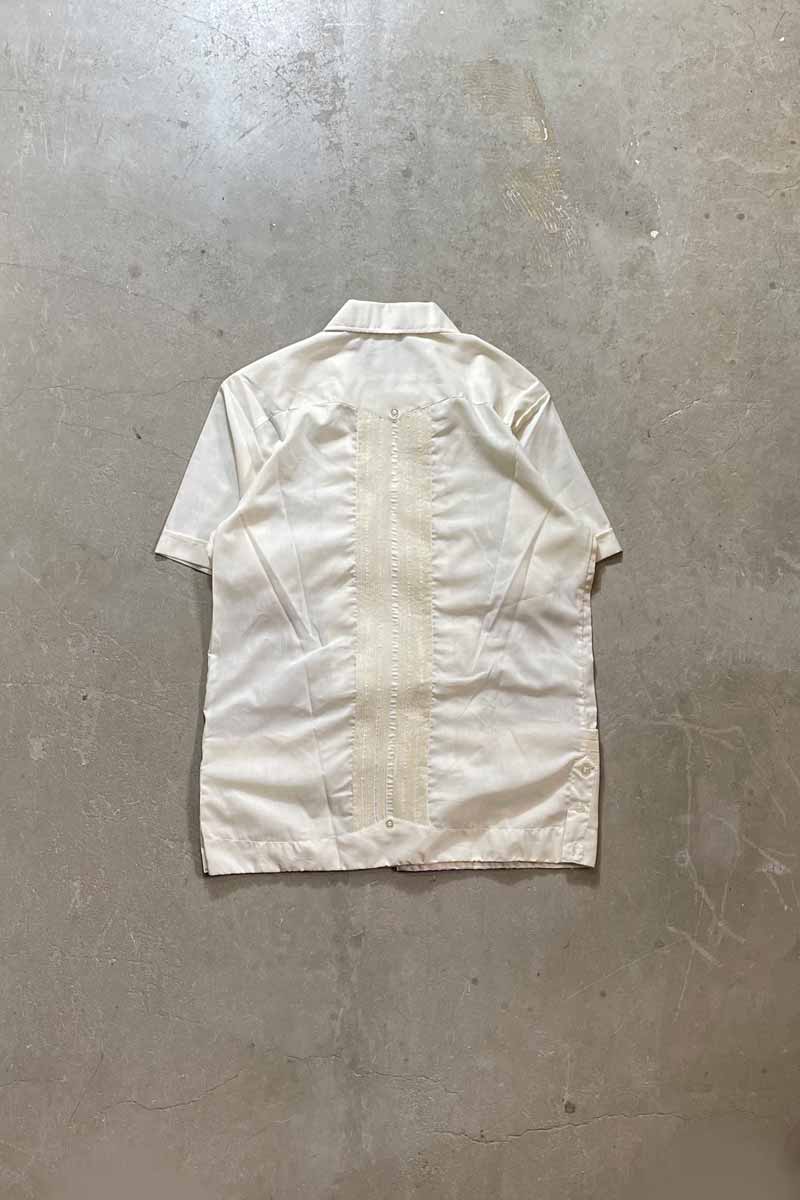 80'S S/S CUBA SHIRT / WHITE [SIZE: M USED]