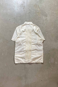 80'S S/S CUBA SHIRT / WHITE [SIZE: M USED]