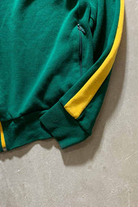 80'S SWEAT TRACK JACKET / GREEN [SIZE: S USED]