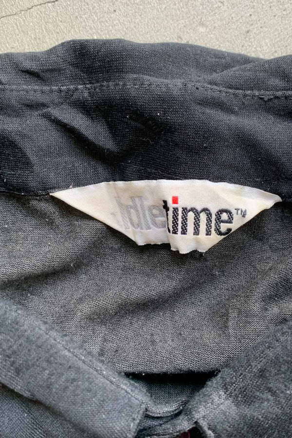 90'S S/S DESIGN JERSEY POLO SHIRT / BLACK [SIZE: 2XL USED]