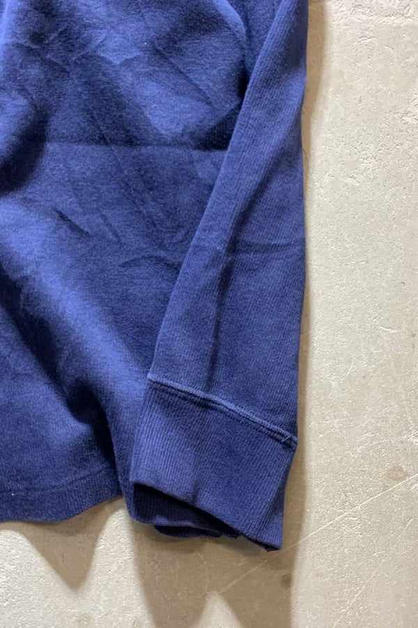 90'S HALF ZIP KNIT SWEATER / NAVY [SIZE: L USED]