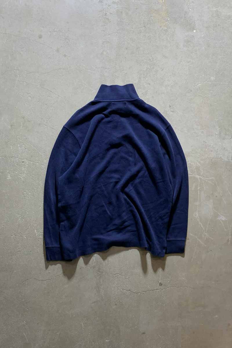 90'S HALF ZIP KNIT SWEATER / NAVY [SIZE: L USED]