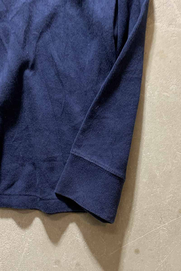 90'S HALF ZIP KNIT SWEATER / NAVY [SIZE: L USED]