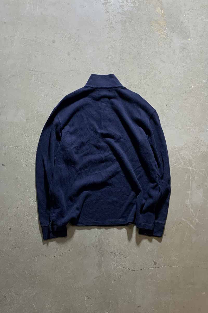 90'S HALF ZIP KNIT SWEATER / NAVY [SIZE: L USED]