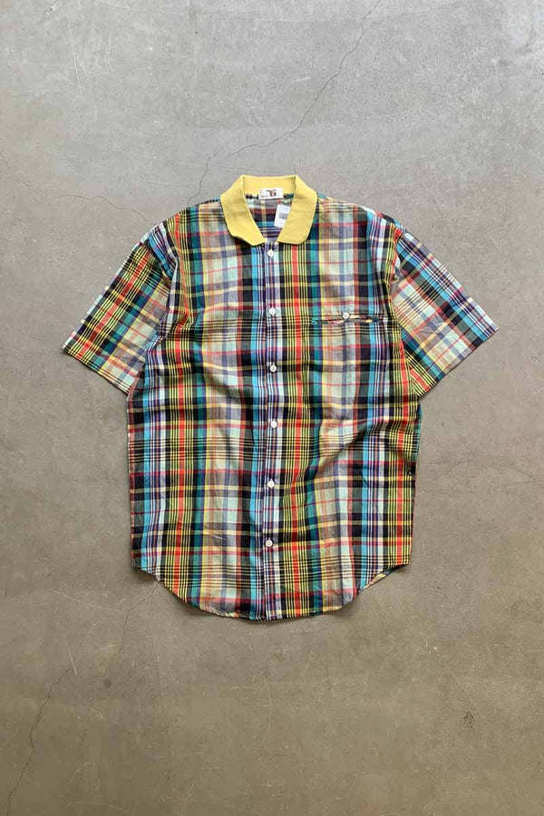 90'S S/S CHECK SHIRT / MULTI [SIZE: L USED]