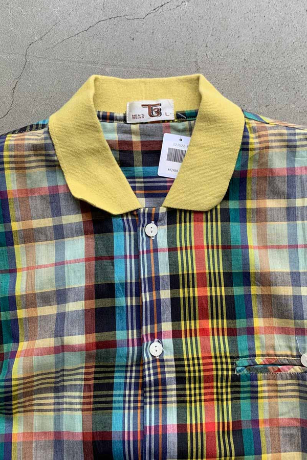 90'S S/S CHECK SHIRT / MULTI [SIZE: L USED]