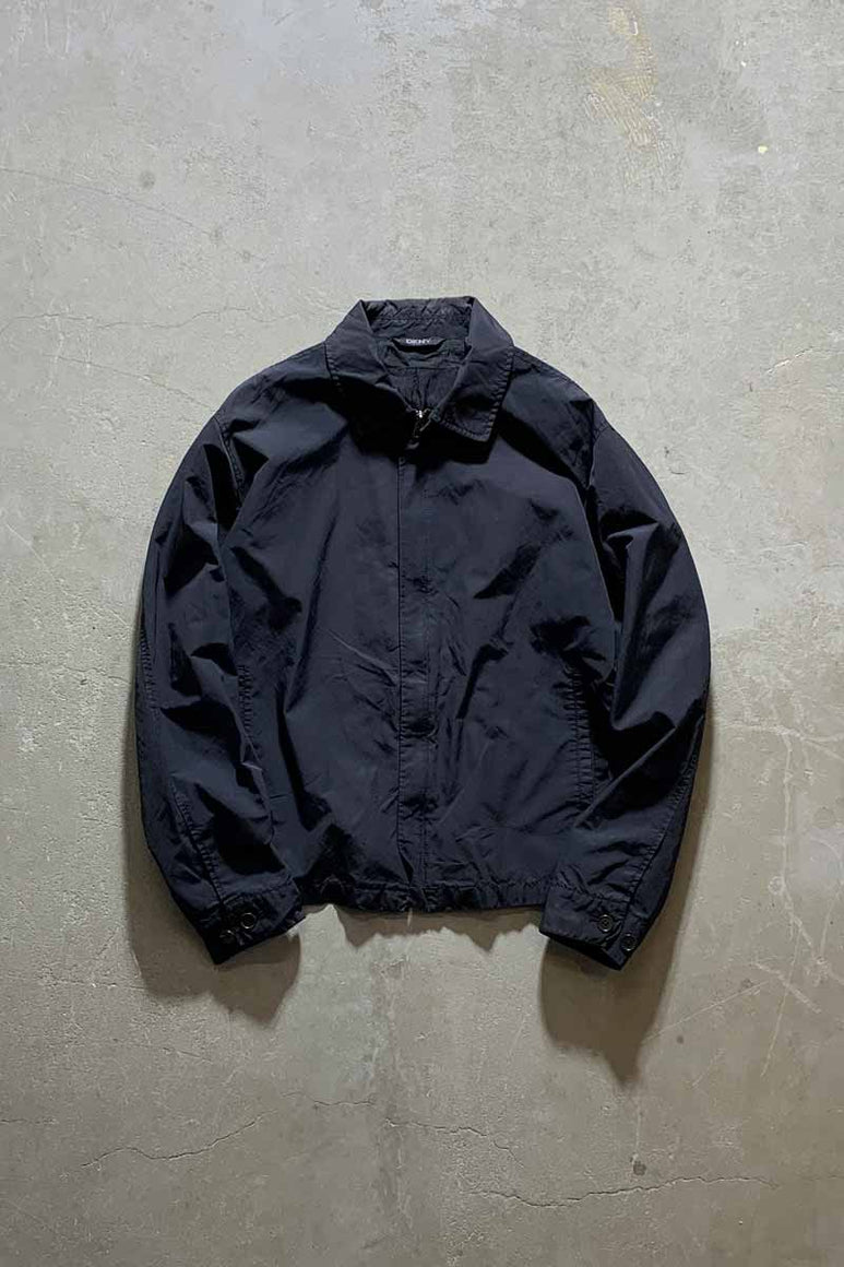 90'S ZIP NYLON JACKET / BLACK [SIZE: L USED]