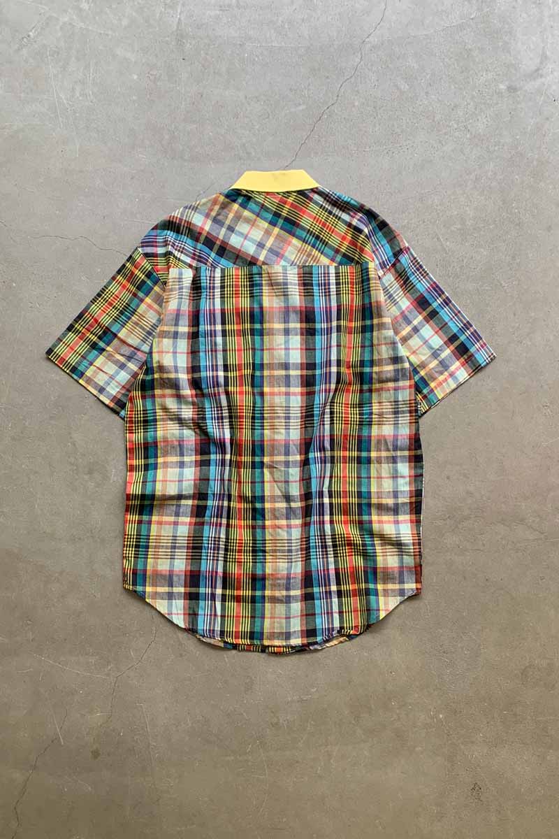 90'S S/S CHECK SHIRT / MULTI [SIZE: L USED]