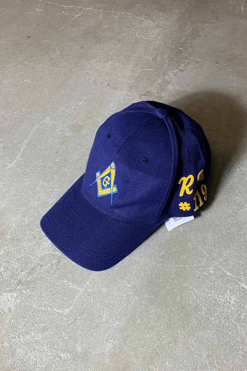 90's FREEMASONRY 6 PANEL CAP / NAVY [SIZE: ONE SIZE USED]