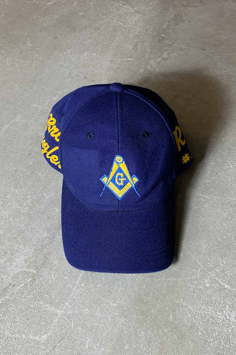 90's FREEMASONRY 6 PANEL CAP / NAVY [SIZE: ONE SIZE USED]