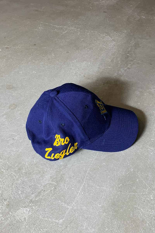 90's FREEMASONRY 6 PANEL CAP / NAVY [SIZE: ONE SIZE USED]